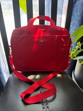 kate spade Red Nylon Laptop Bag with Detachable Strap